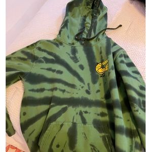 vans green tie dye hoodie